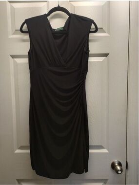 Lauren Ralph Lauren | Dresses | Nwt Lauren Ralph Lauren Stretch Velvet  Surplice Dress Emerald Green 4 75 | Poshmark